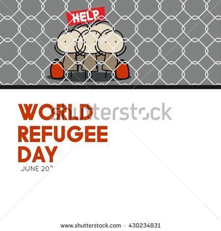 World refugee day campaign poster. Refugee awareness poster template ...