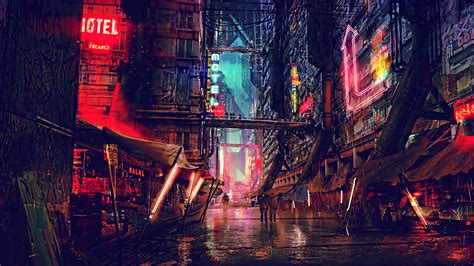 Sci FI Cyberpunk CIty Wallpaper, HD Fantasy 4K Wallpapers, Images and ...