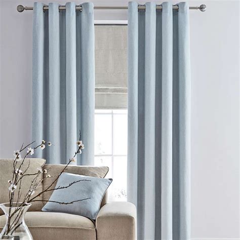 Duck Egg Hayden Lined Eyelet Curtains | Blue curtains living room ...