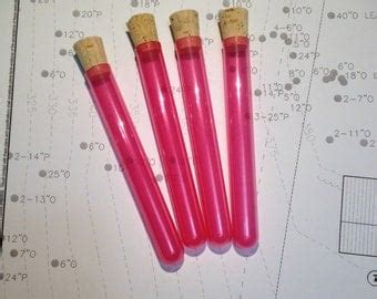 Clear Plastic Test Tubes with Corks Lot of 5 12mm by SparklePyre