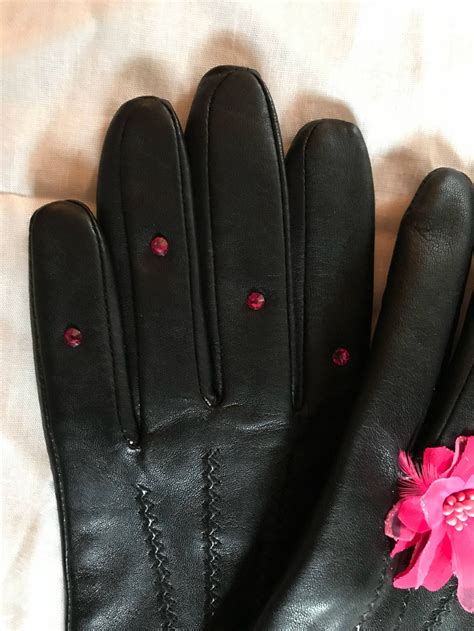 Fashionable Black Winter Leather Gloves - Etsy