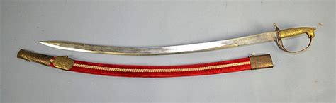 Sold Price: A CURVED BLADE SWORD WITH RED SCABBARD MADE IN INDIA.J030 ...