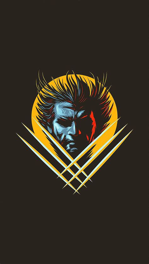 Wolverine, claws, logos, marvel, minimalism, phone, star, undertaker ...