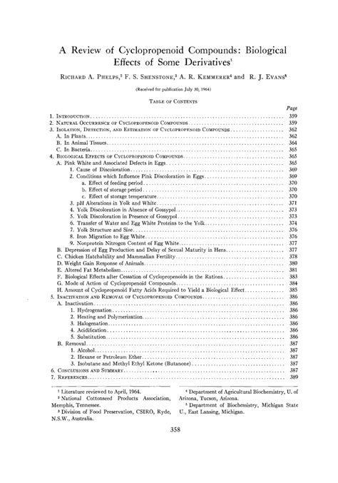 (PDF) A Review of Cyclopropenoid Compounds: Biological Effects of Some ...