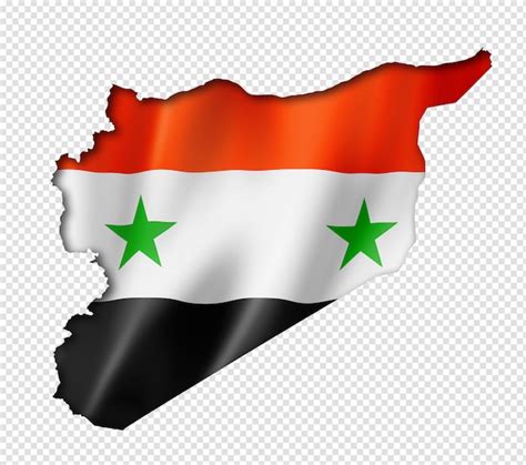 Premium PSD | Syrian flag map