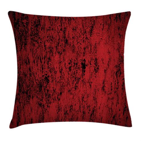 Red and Black Throw Pillow Cushion Cover, Artistic Abstract Pattern ...