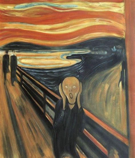 The Scream by Norwegian Edvard Munch, Painted between 1893 and 1910 The ...