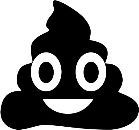 Black Poop Emoji Png Icon Poop Emoji Vector - Clip Art Library