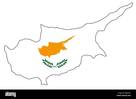 Republic of Cyprus, flag, outline Stock Photo: 28729687 - Alamy