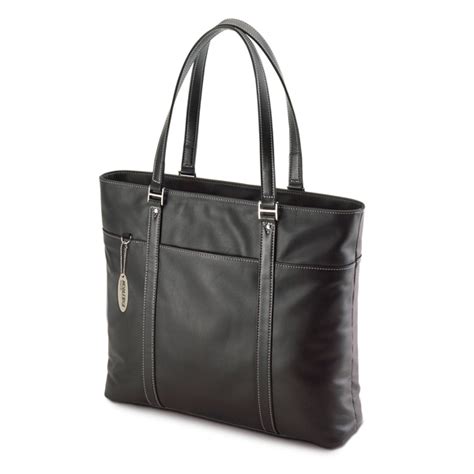 Ultra Tote in Black Leather for Up To 17" Laptops