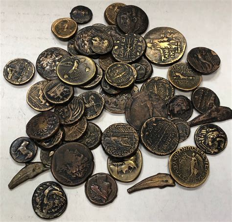 ANCIENT GREECE: LOT of 50 bronze coins from a wide range of city states ...