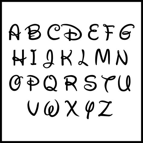 Alphabet Disney Font - 10 Free PDF Printables | Printablee