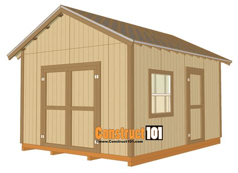 12x16 Gambrel Storage Shed Plans Free