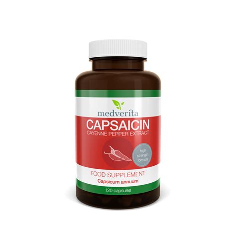 CAPSAICIN 100% pure extract of CAYENNE PEPPER- 120 capsules | Healthy ...