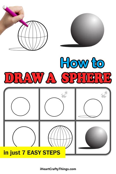 Sphere Drawing - How To Draw A Sphere Step By Step