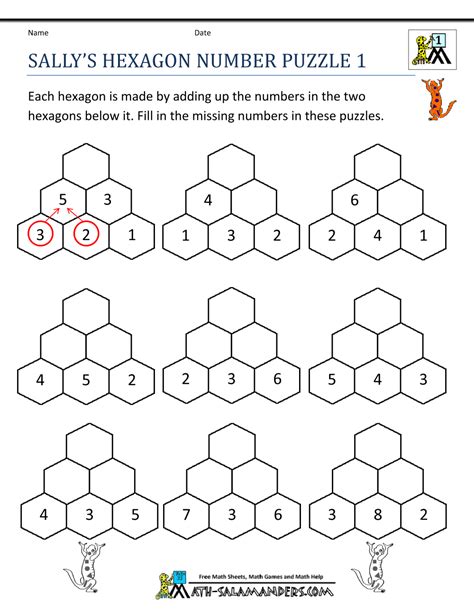 Math Puzzle 1st Grade