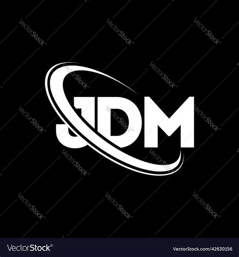 Jdm logo letter design Royalty Free Vector Image