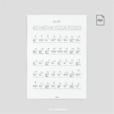 40 Hatha Yoga Poses - Yoga Paper