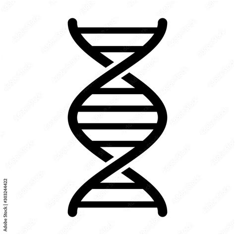 DNA / deoxyribonucleic acid double helix flat vector icon for science ...