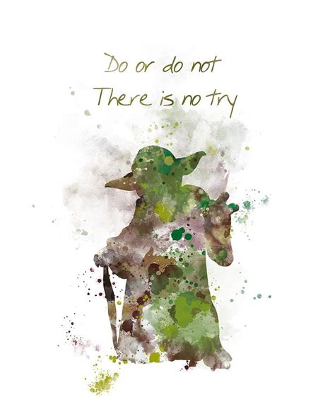 Yoda Art Print Yoda Quote Do or Do Not Star Wars Movie Poster - Etsy ...