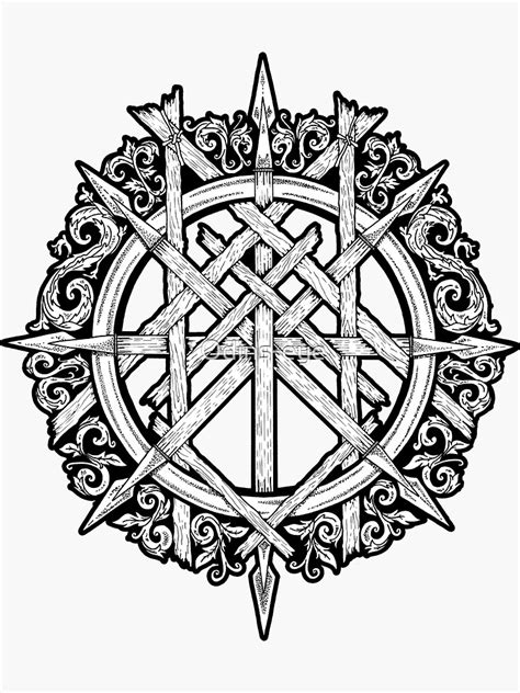 "runic chaos magic sigil" Sticker by Odins-eye | Redbubble