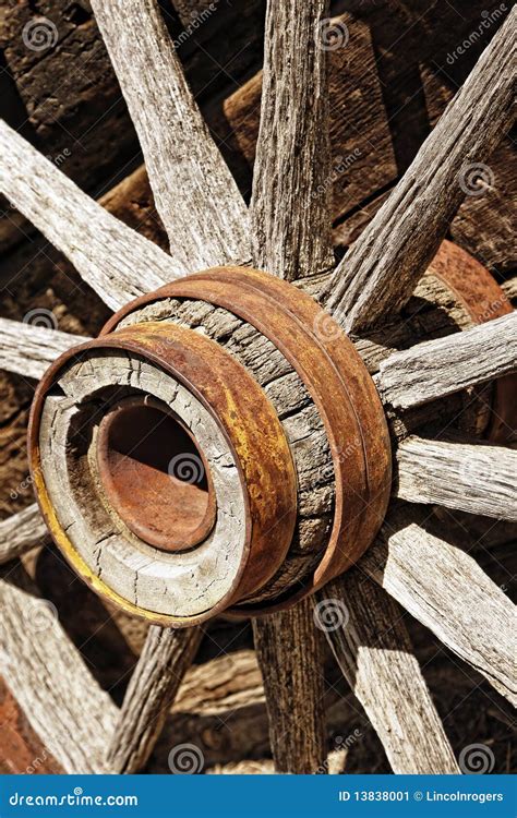 Wooden Wagon Wheels From Horse Carriages Royalty-Free Stock Image ...