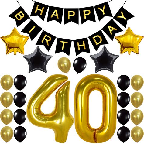 Buy 40th Birthday Party Decorations Kit - Large, 40 Inch | Happy ...