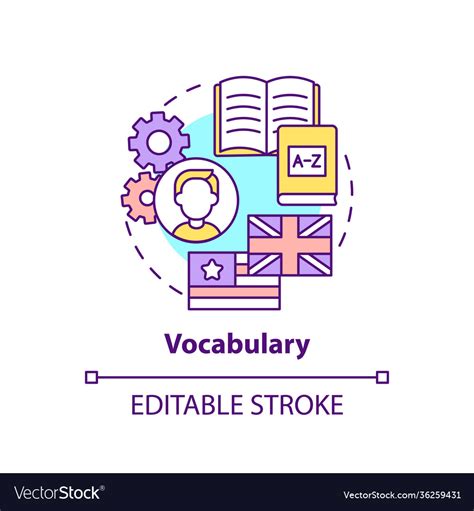 Vocabulary concept icon Royalty Free Vector Image