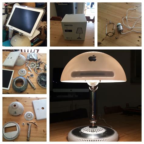 A lamp I made from an old imac G4. | Imac desk setup, Imac g4, Imac