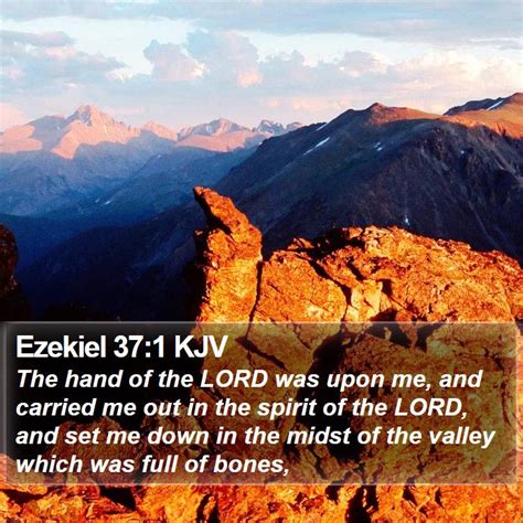 Ezekiel 37:1 KJV Bible Verse Images