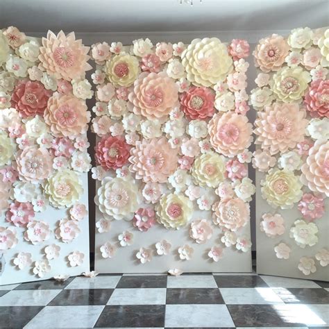 Image result for paper flower backdrop | Flower wall wedding, Paper ...