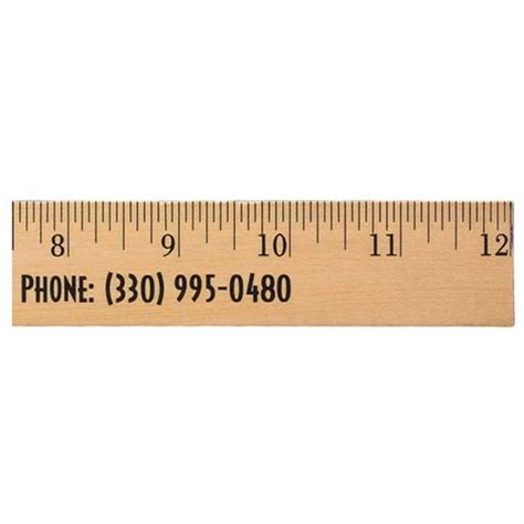 Clear Lacquer Wood Ruler 12 in. With Imprint | Custom Rulers