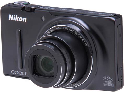 Nikon COOLPIX S9500 Black 18.1 MP 22X Optical Zoom Digital Camera ...