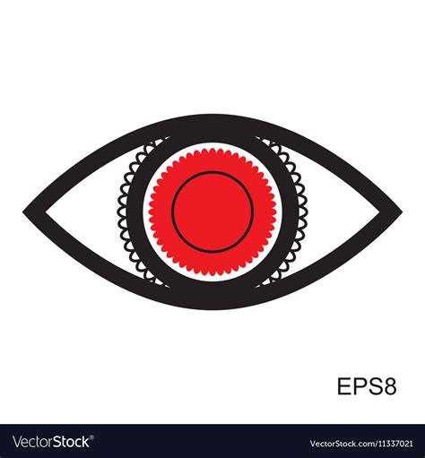 Red eye icon Royalty Free Vector Image - VectorStock