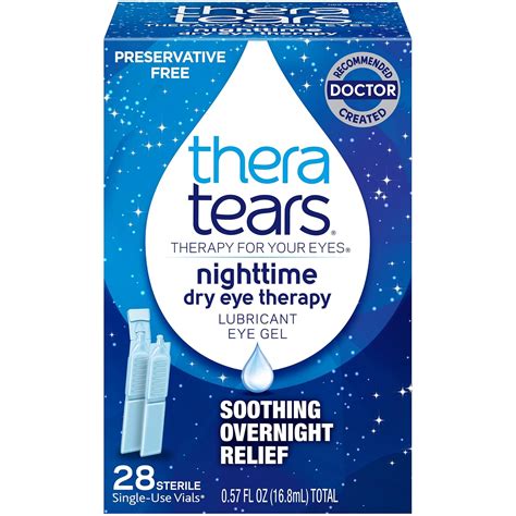 TheraTears Eye Drops for Dry Eyes, Nighttime Dry Eye Therapy Lubricant ...