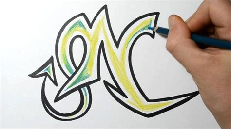 How to Draw Wild Graffiti Letters - N - YouTube