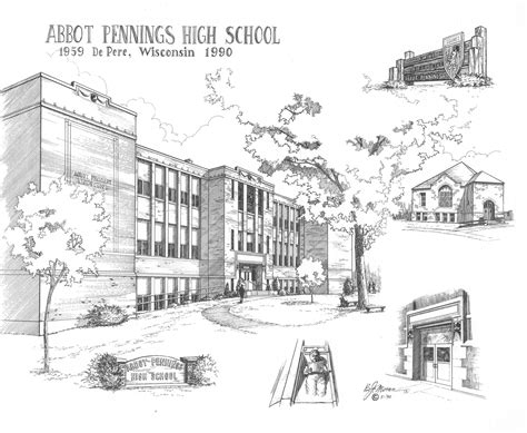 School Building Sketch at PaintingValley.com | Explore collection of ...