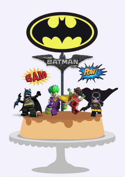 Arquivo De Corte Topo de Bolo Batman Lego - Studio e PDF no Elo7 | Kits ...