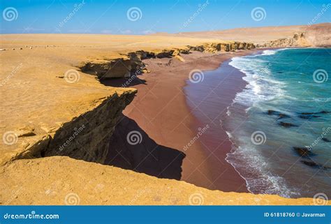 Red Beach At Paracas, Peru Stock Image | CartoonDealer.com #4149925