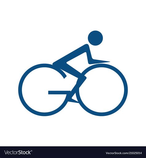 Go bicycle logo design Royalty Free Vector Image