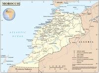 Carte du Maroc avec les villes et régions