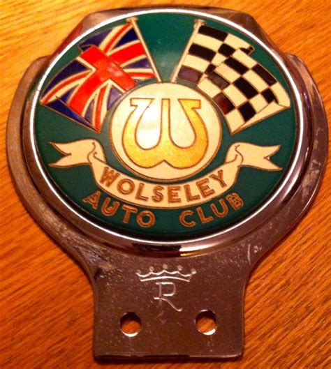 Wolseley Auto Club car badge for Wolseley Works Car Club. Made by ...