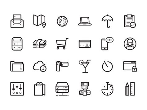 Round Icons - 45,000 Premium Icon Packed in One Bundle Flat Line Glyph