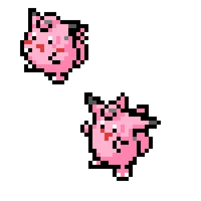 piq - Clefariy, and Clefable | 100x100 pixel art by Shadw_Luigi