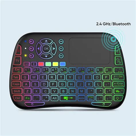 Buy M9 Bluetooth Mini Wireless Keyboard 7 Backlit 2.4G Air Mouse Remote ...