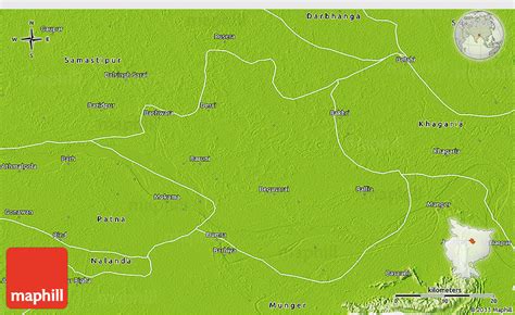 Physical 3D Map of Begusarai