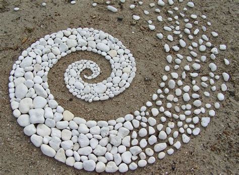 Magical Land Art: A Spiral of White Rocks