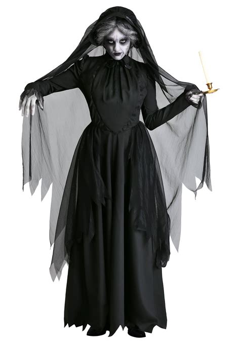 Women's Lady in Black Ghost Costume