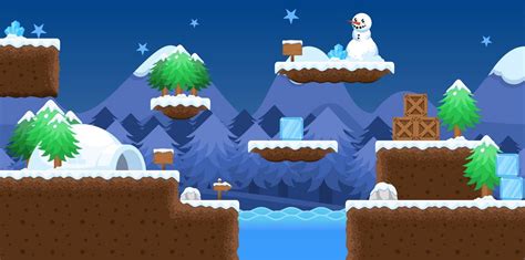 2D game textures for wintery platformers – Playlectric