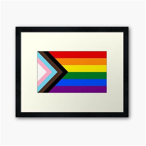 "Progress Pride Flag" Framed Art Print for Sale by LifestyleTees ...